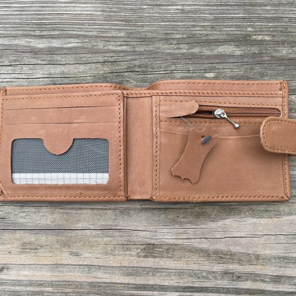 Wallet Handmade Brown Genuine Leather Card Holder - Picture 2 of 10